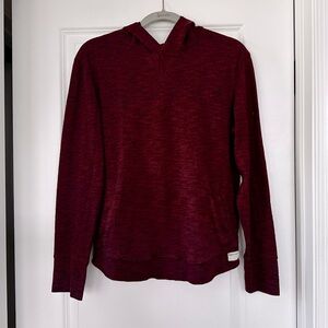 Men’s Small Modern Amusement Casual Maroon Hooded Pullover w Front Pocket UO